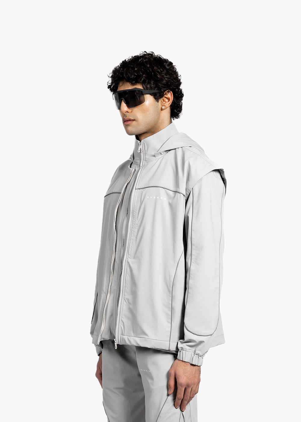 DOUBLE LAYER TRACK JACKET - GREY
